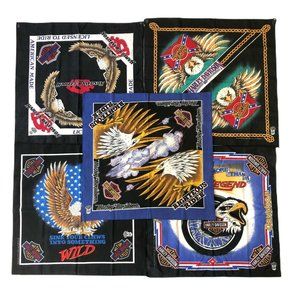Vintage Harley Davidson Motorcycle Bandana Lot